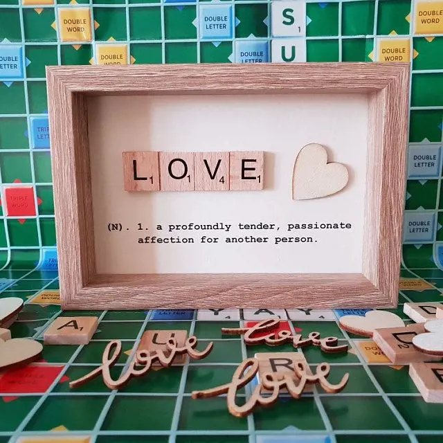 DIY Word Tile Frame