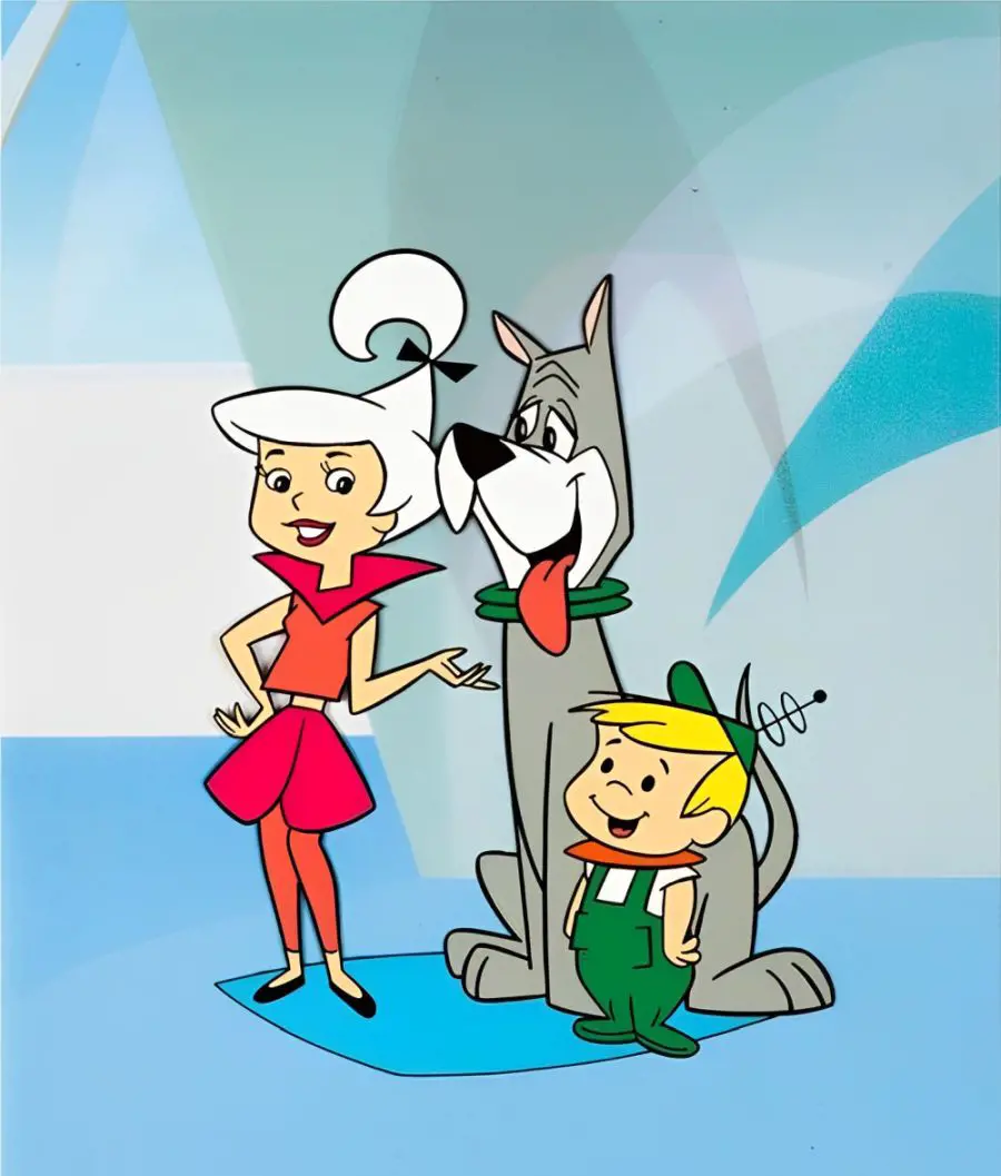 Judy and Elroy with their pet dog